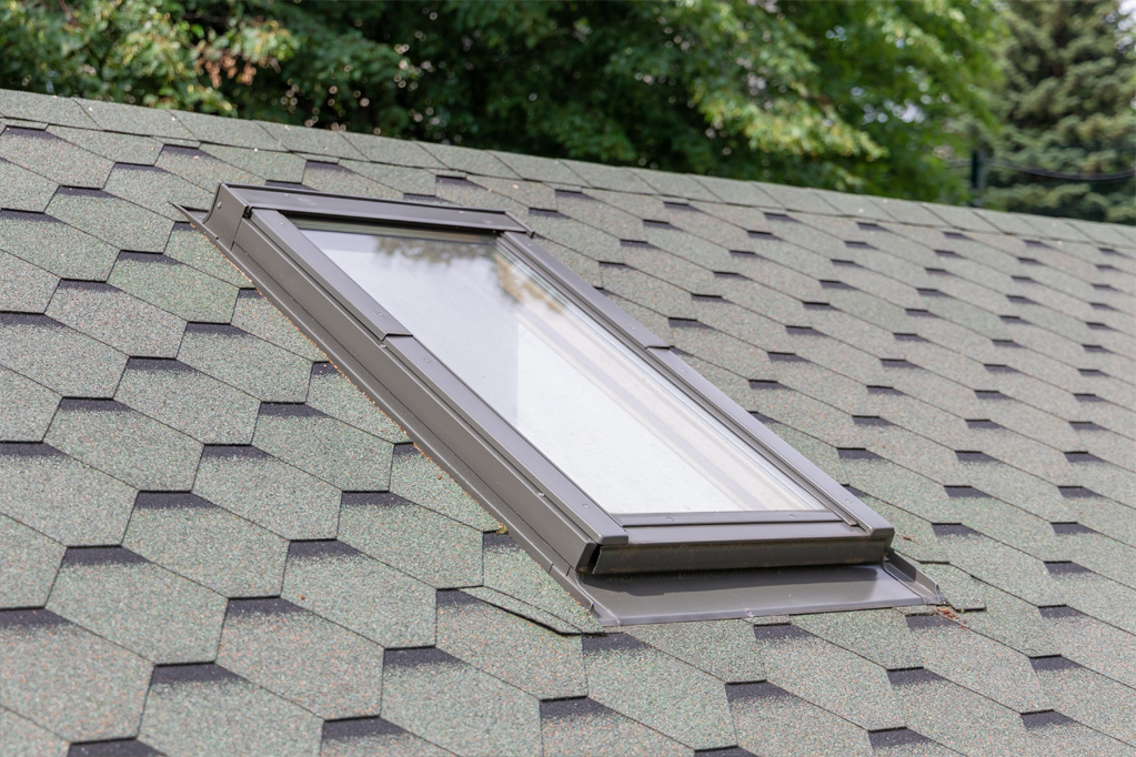 Asphalt Shingle roof with skylight